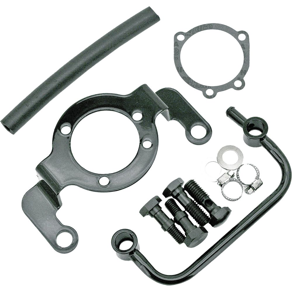 Complete Mnt Kit Breather Tube Black Bigtwin 93 17 Non Tbw