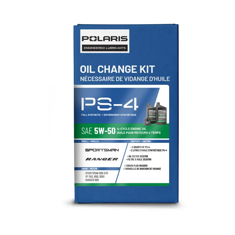 Full Synthetic Oil Change Kit, 2877473, 2 Quarts of PS-4 Engine Oil and 1 Oil Filter