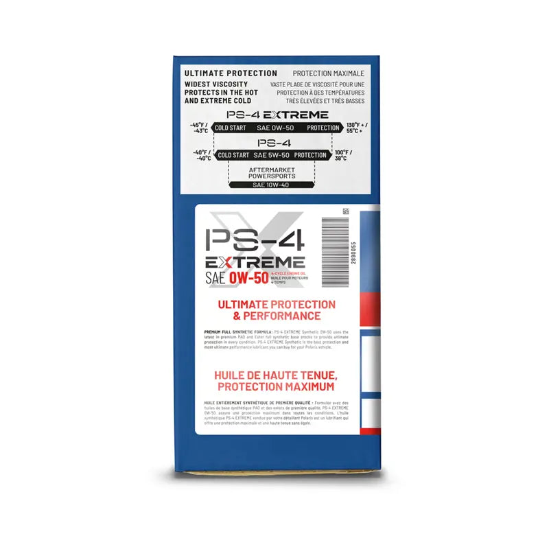 Polaris Full Synthetic Oil Change Kit, 2 Qts. PS-4 Extreme Engine Oil, 1 Oil Filter and Washer - 2890055