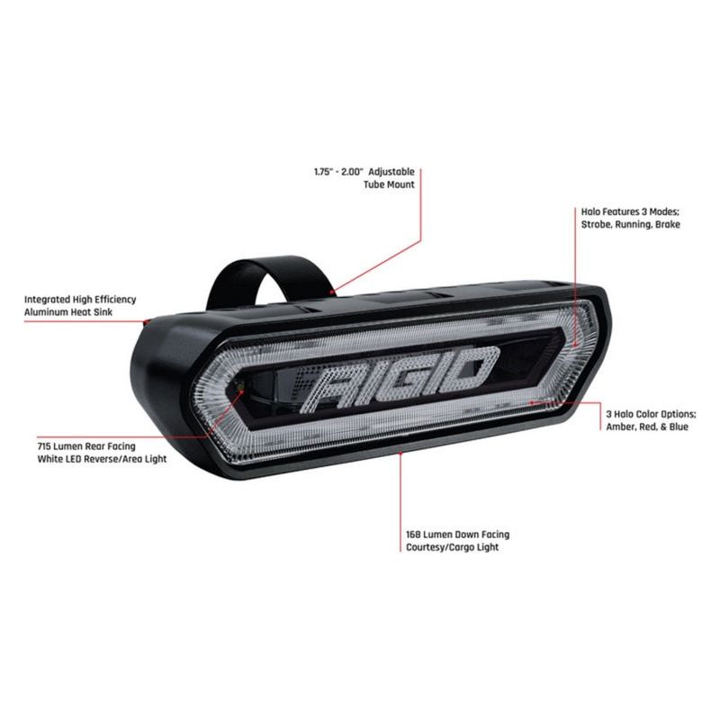 Rigid Industries Chase Tail Light Kit w/ Mounting Bracket - Blue