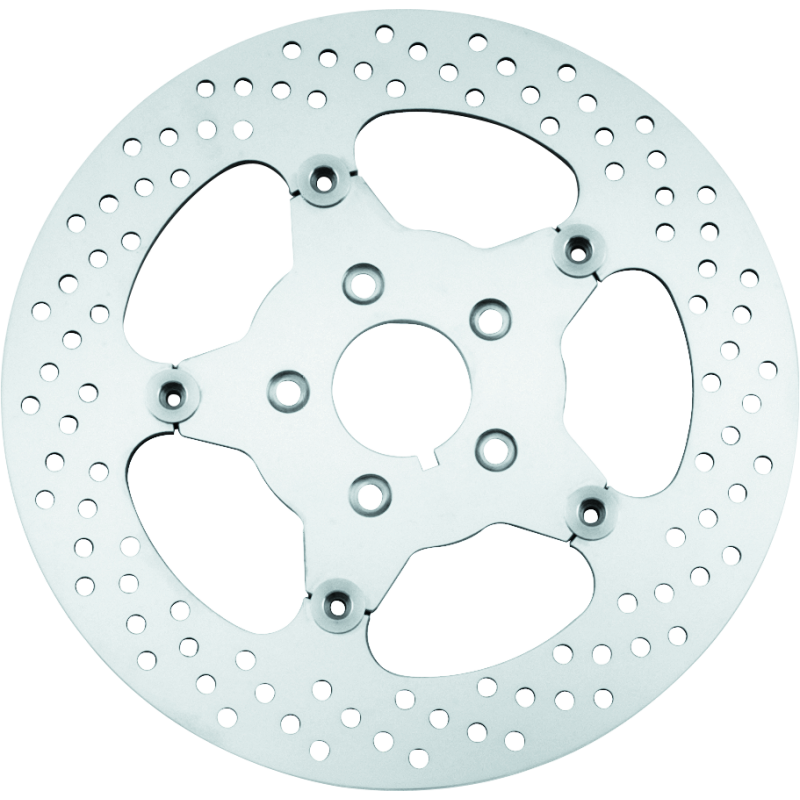 Bikers Choice 00-17 Big Twin 11.5 Inch Polished Front Stainless Mirror Fltg Rotor Repl H-D 44156-00