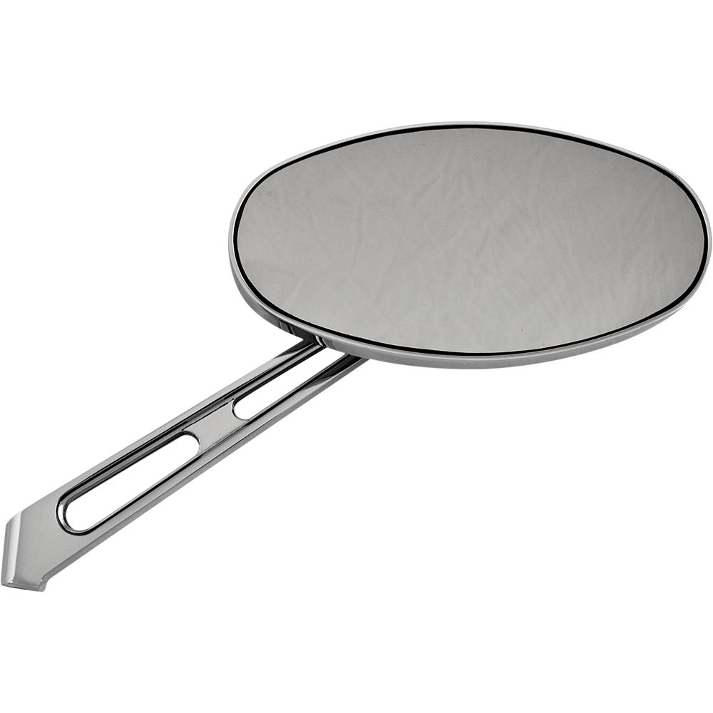 Smooth Oval Mirror Chrome Left 6"