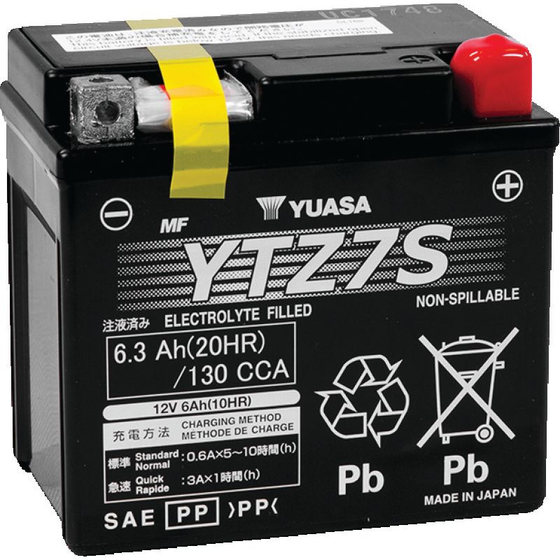 Yuasa YTZ7S Maintenance Free AGM 12-Volt Battery