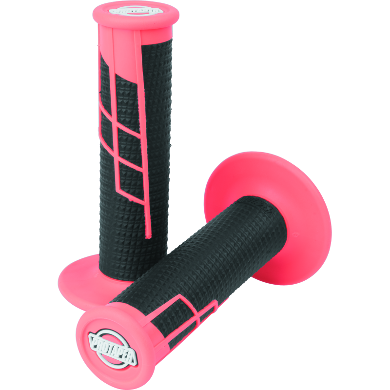 ProTaper Clamp-On 1/2 Waffle Grip - Neon Red/Black