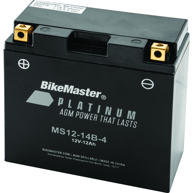 BikeMaster AGM Battery - MS12-14B-4