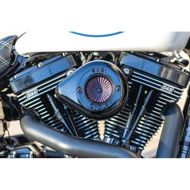S&S Cycle 01-17 BT Stealth Air Stinger Kit w/ Gloss Black Teardrop