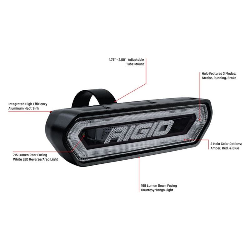 Rigid Industries Chase Tail Light Kit w/ Mounting Bracket - Blue