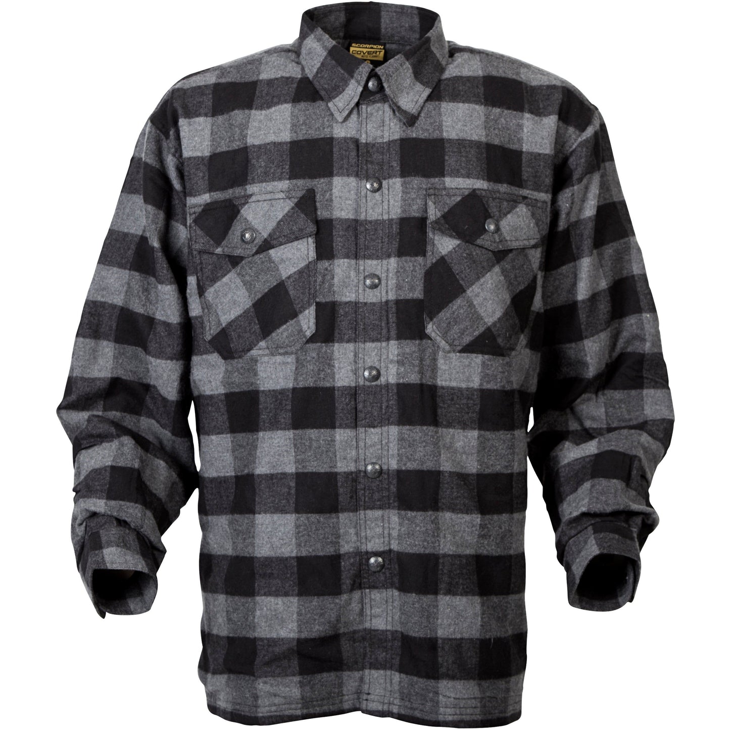 Covert Moto Flannel Black/Grey Lg