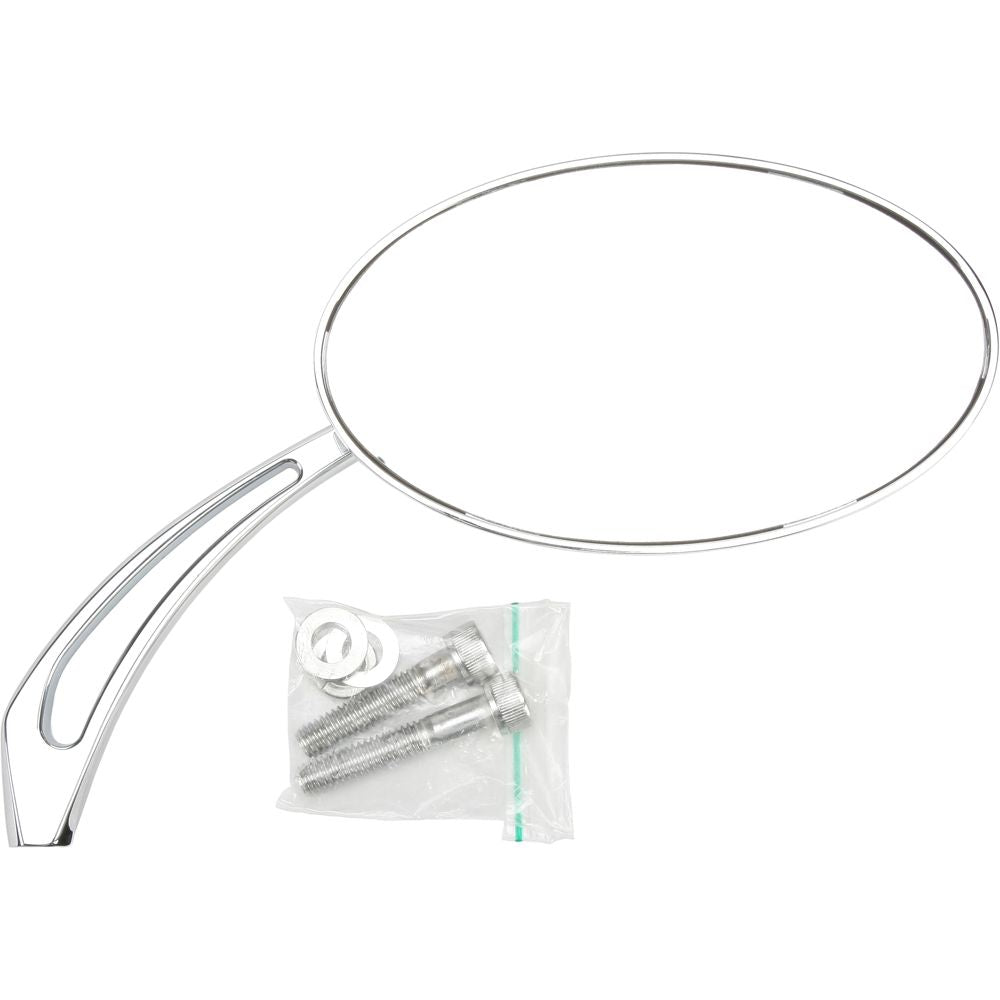 Oval Arrow Mirror Chrome