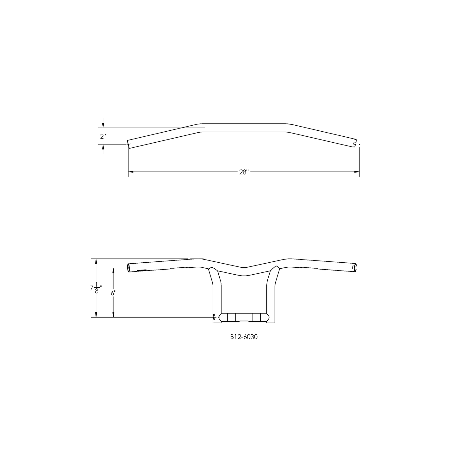 Sid 8" Bar 1" Tbw Black