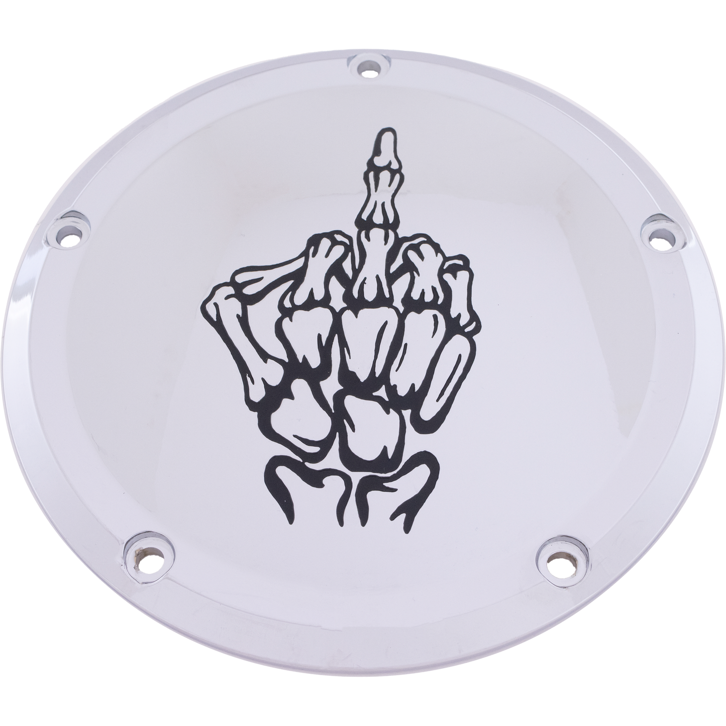 7 Tc Derby Cover Bone Finger Chrome