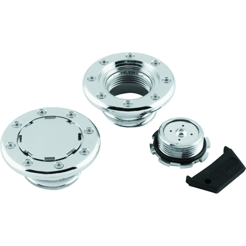 Kuryakyn Flush Mount Gas Caps Non-Vented Chrome