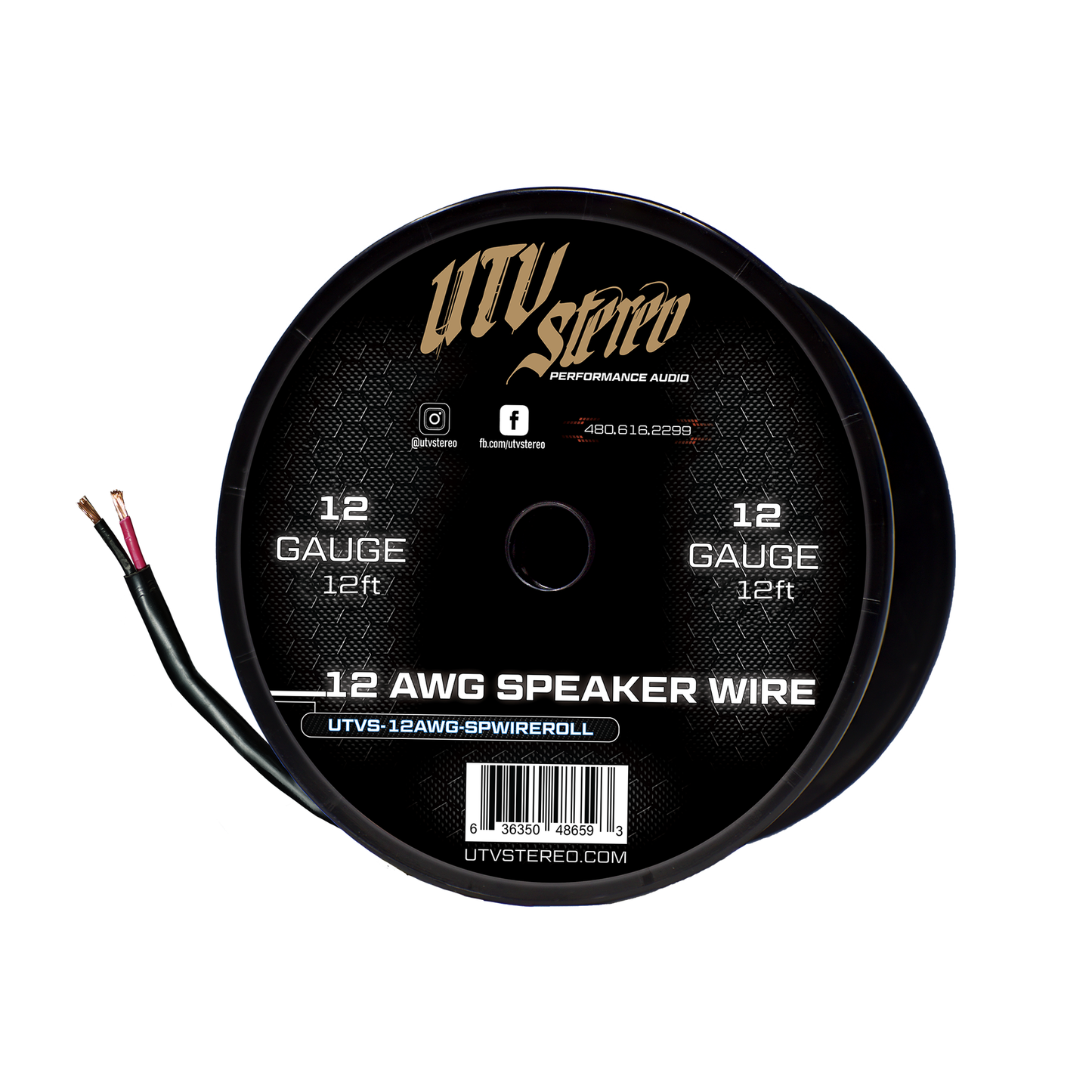 12 AWG Speaker Wire Roll - 12ft | UTVS-12AWG-SPWIRE-12