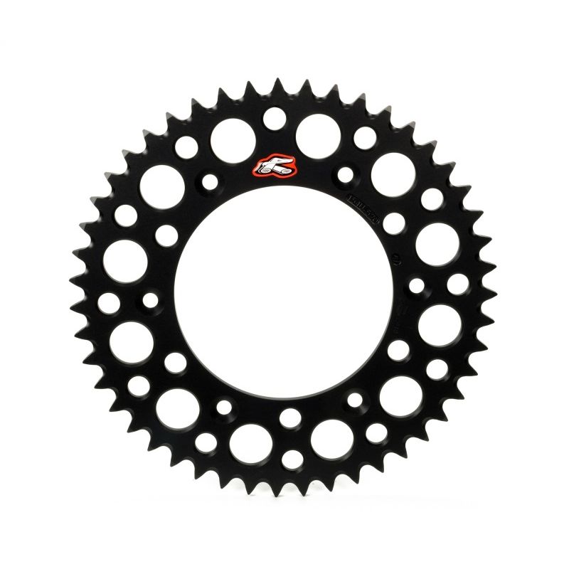 Renthal 02-23 Yamaha YZ 125/ YZ 250/F/X/ YZ450F Rear Grooved Sprocket - Black 520-49P Teeth