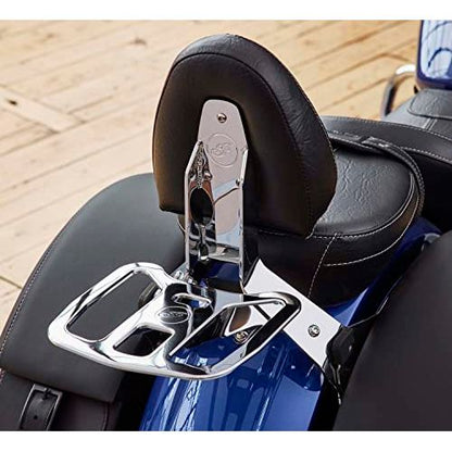 Indian Motorcycle Sissy Bar 12-Inch for Passenger, Chrome, Steel, Fits Specific Scout, Scout Sixty Models and More, Quick Release Technology, Easy Install, for Comfort and Support - 2880232-156