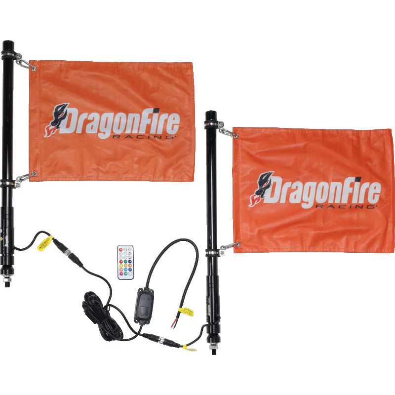 DragonFire Racing 2Ft Spiral Led Whip - Black