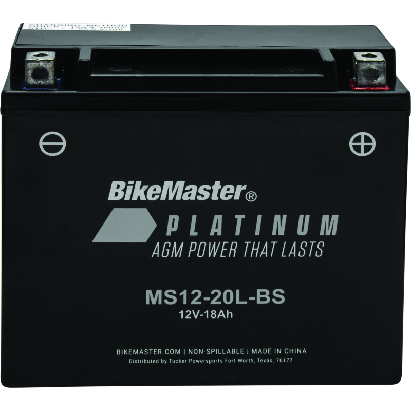 BikeMaster AGM Battery - MS12-20L-BS