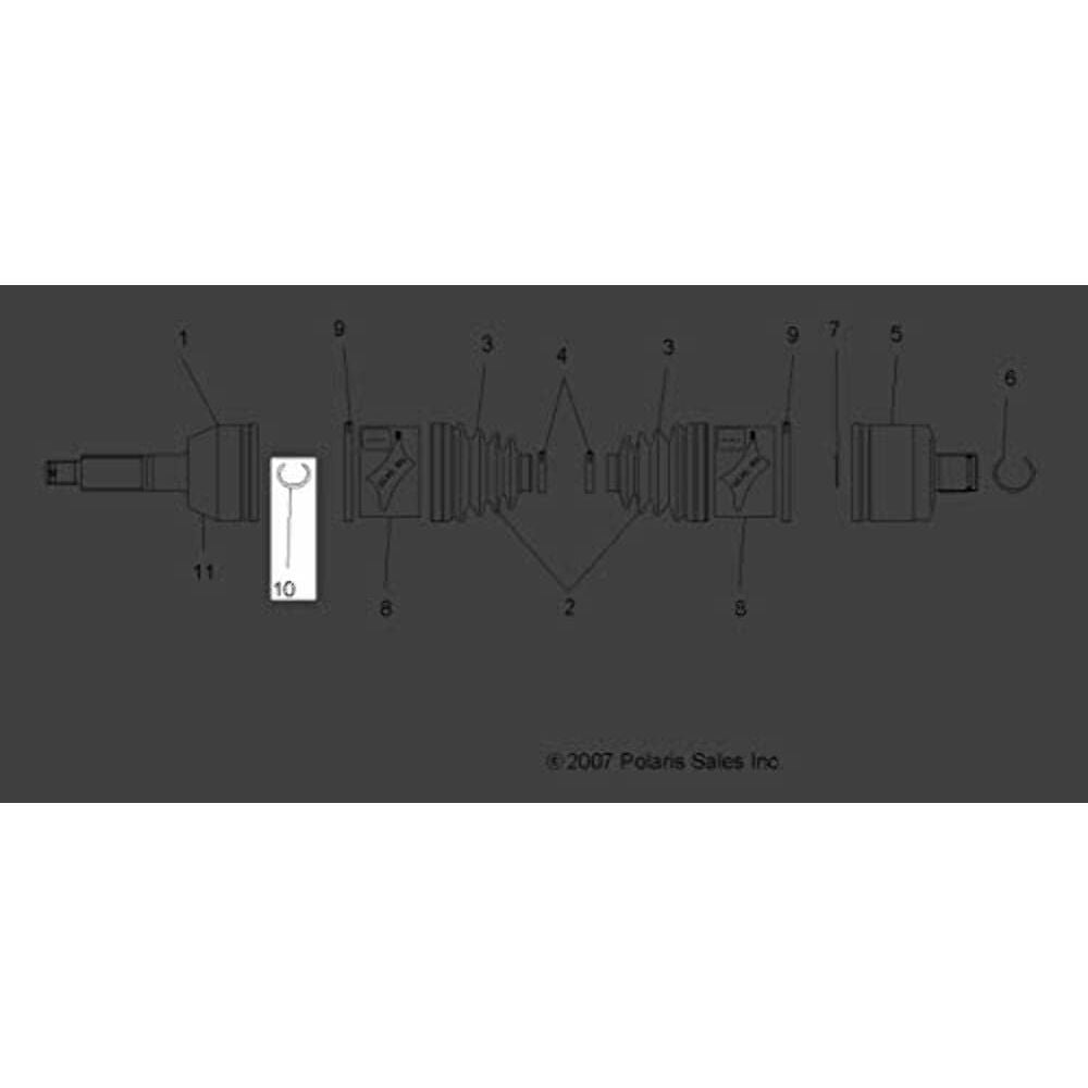 Polaris Ranger Retaining Ring, Genuine OEM Part 7710576, Qty 1