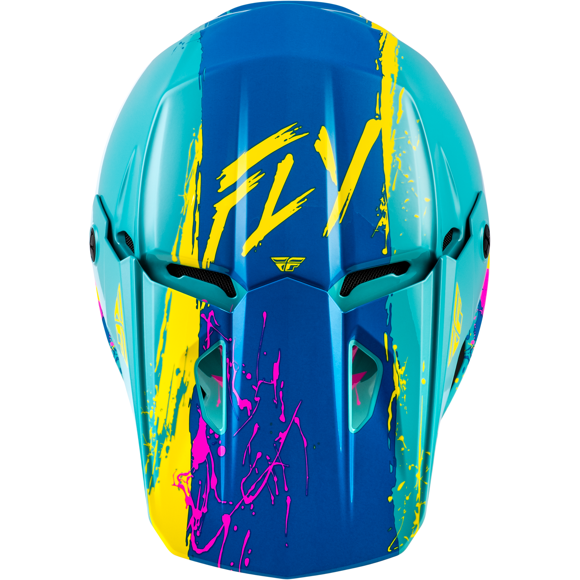 Youth Kinetic Drip Helmet Turquoise/Pink/Yellow Yl