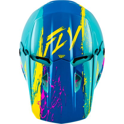 Youth Kinetic Drip Helmet Turquoise/Pink/Yellow Yl