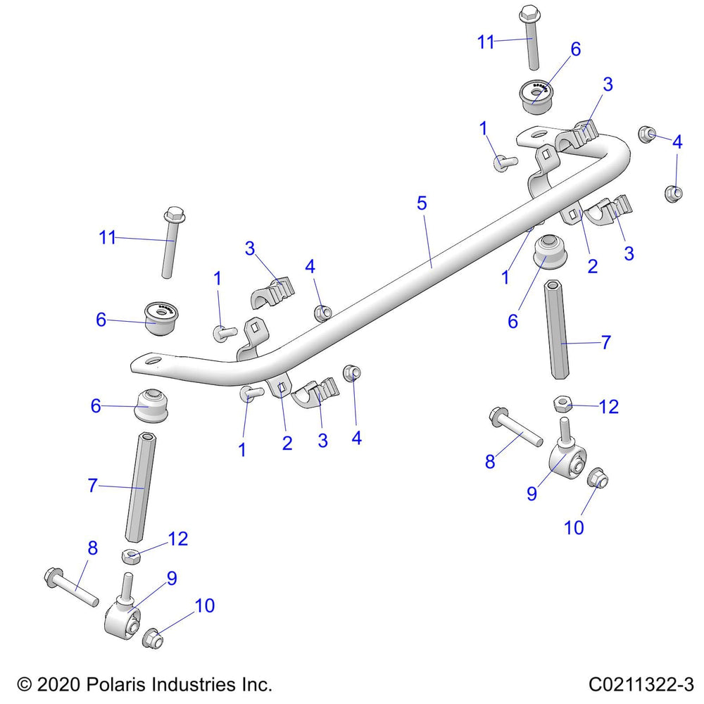 
                      
                        Polaris ATV Stabilizer Linkage Rod, Genuine OEM Part 5140845, Qty 1
                      
                    
