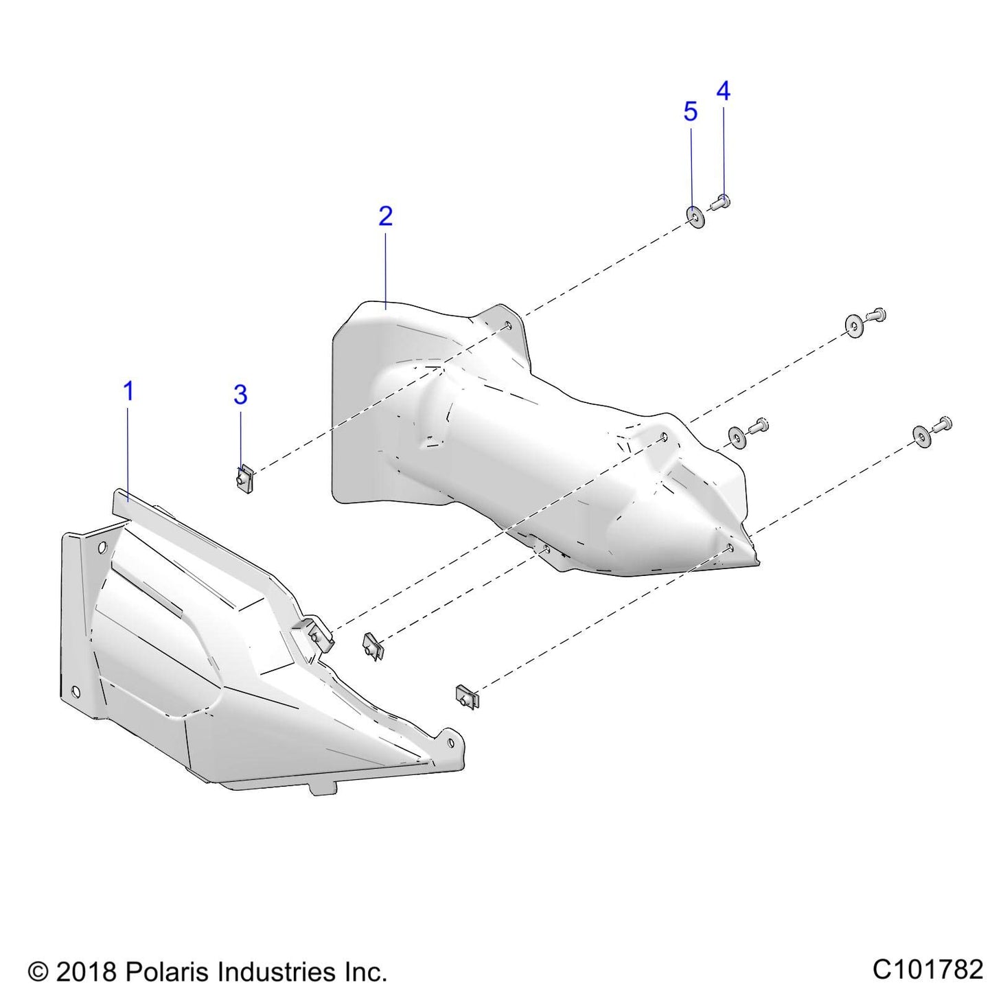 Polaris ATV SHIELD-HEAT,EXHAUST,PANEL,RH, Genuine OEM Part 5266731, Qty 1