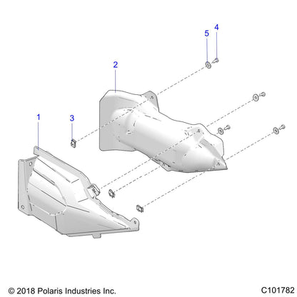 Polaris ATV SHIELD-HEAT,EXHAUST,PANEL,RH, Genuine OEM Part 5266731, Qty 1
