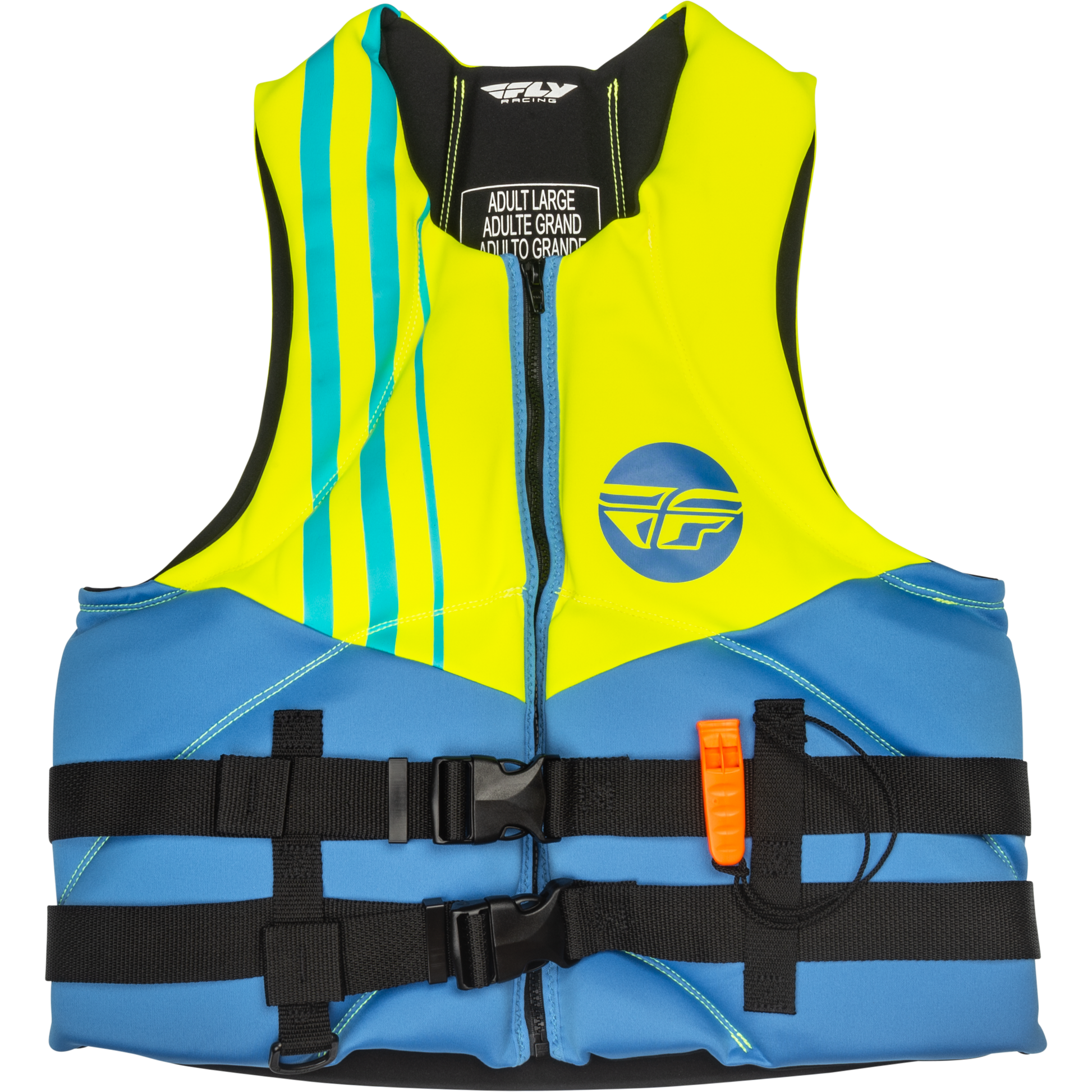 Neoprene Flotation Vest Blue/Hi Vis/Teal Xl