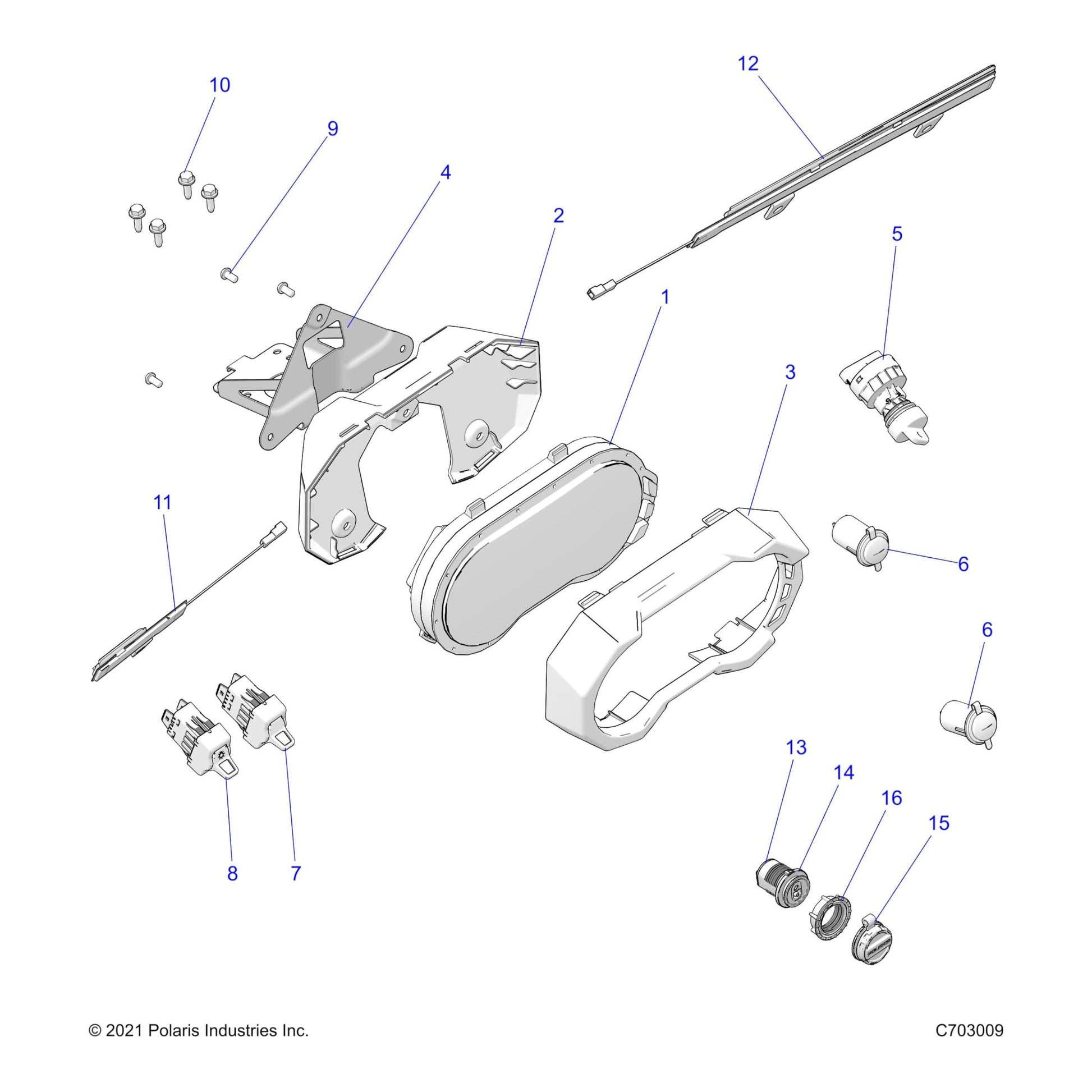 Polaris RZR Switch, AWD, Genuine OEM Part 4017993, Qty 1