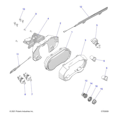 Polaris RZR Switch, AWD, Genuine OEM Part 4017993, Qty 1