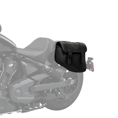 Indian Motorcycle Saddle Bag Left-Hand for Specific Scout Models, Black Waterproof Motorcycle Side Bag, Powersports Saddle Bags for Motorcycle Storage, Qty 1-2890283-VBA