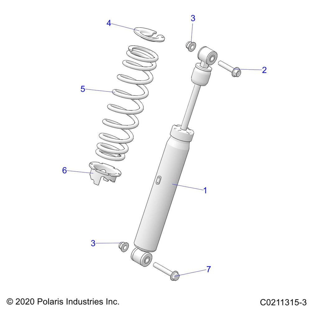 
                      
                        Polaris ATV Spring, Compression, Silver, Genuine OEM Part 7043815-385, Qty 1
                      
                    
