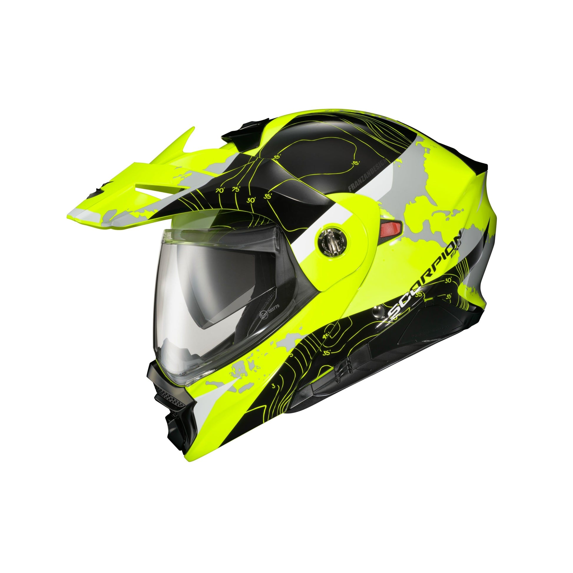 Exo At960 Modular Helmet Topographic Hi Vis/Black Md