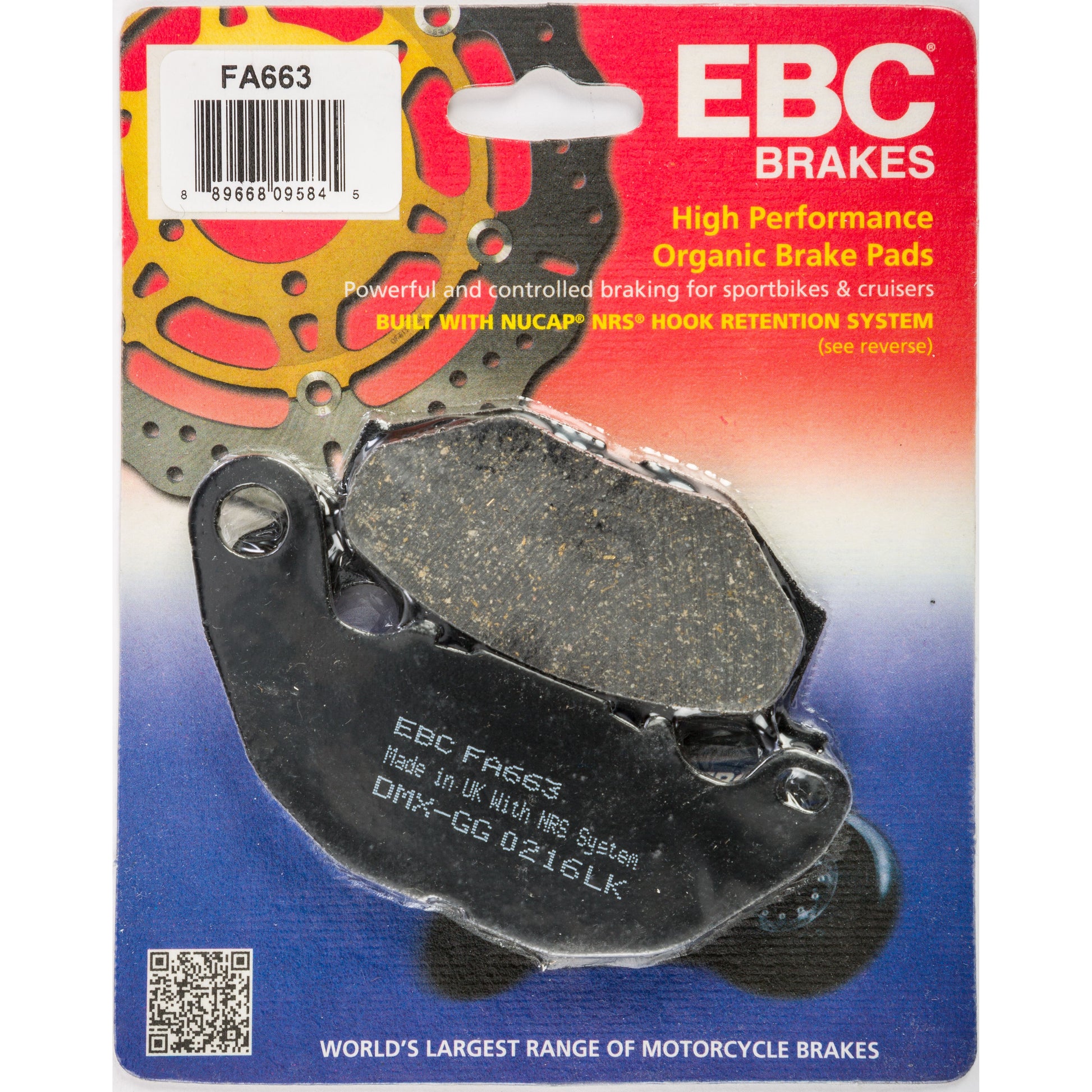 Brake Pads Fa663 Organic