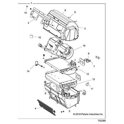 Polaris Ranger Heater and A/C Blower, Genuine OEM Part 3121133, Qty 1