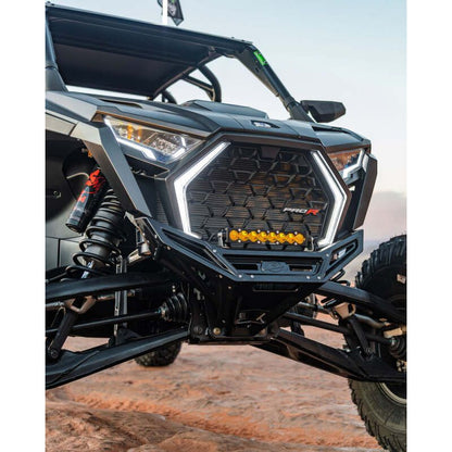 Elektric Offroad 2022-2025 Polaris Rzr Pro R/ Pro S/Turbo R Billet Front Winch Bumper Anodized Black