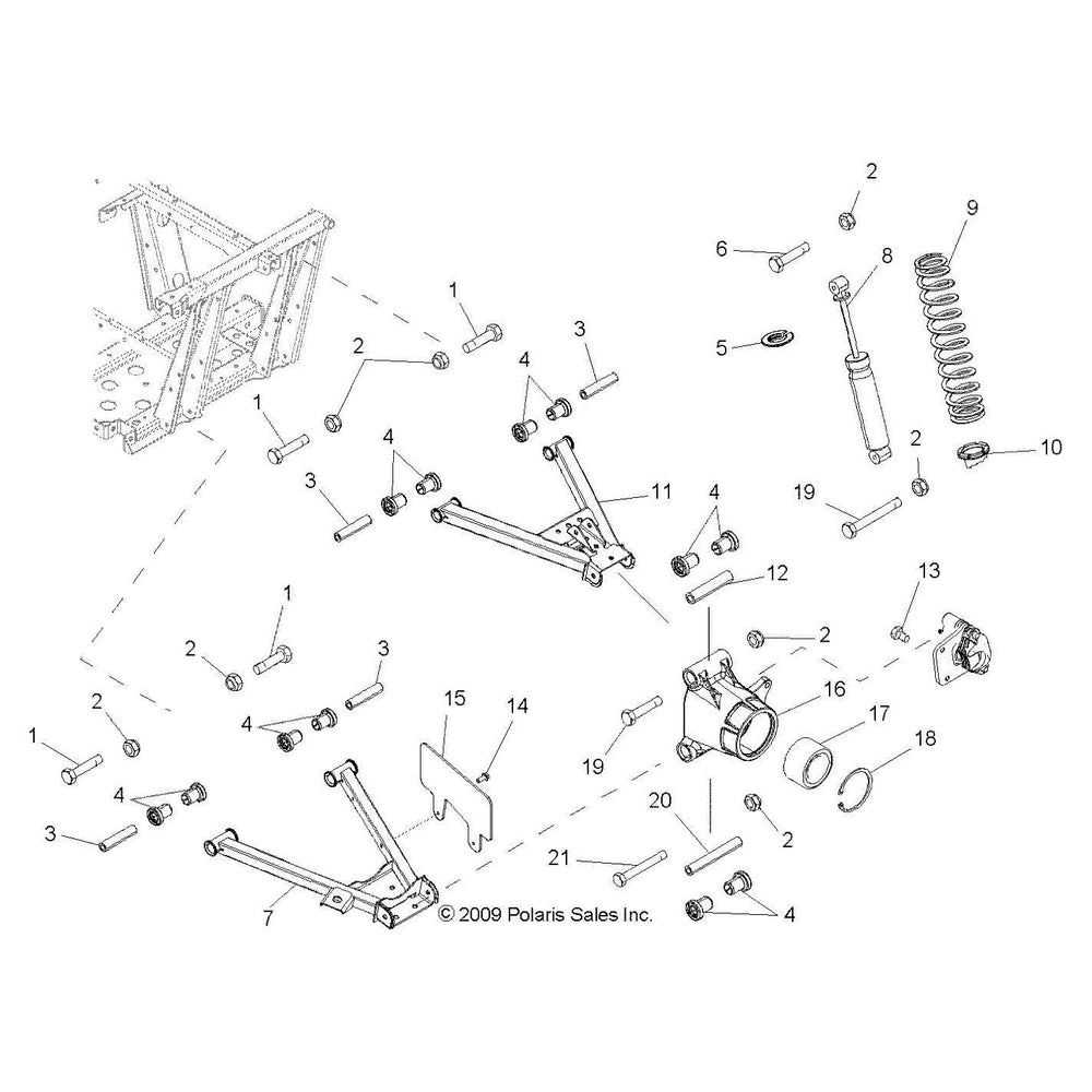 
                      
                        Polaris Ranger Shock, Rear, Nivomat, Genuine OEM Part 7043434, Qty 1
                      
                    