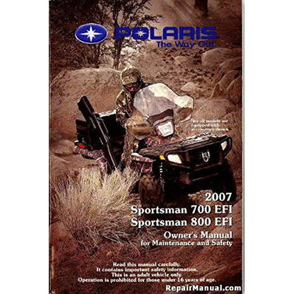 9920374 2007 Polaris Sportsman 700 800 EFI ATV Owners Manual [Paperback] By Author