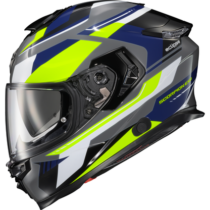 Exo Eclipse Full Face Helmet Lunar Grey/Hi Vis/Blue Lg