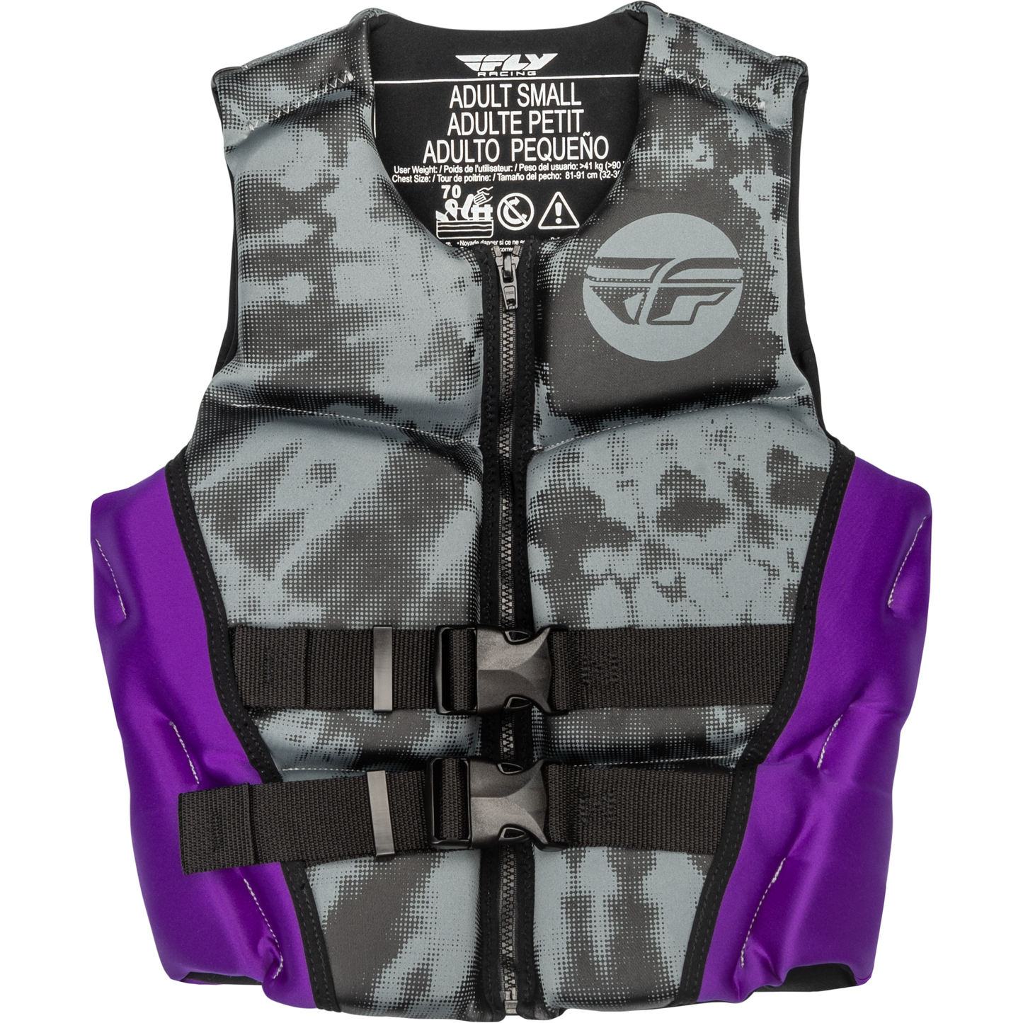 Wmn's Neoprene Flotation Vest Purple/Grey/Black Lg