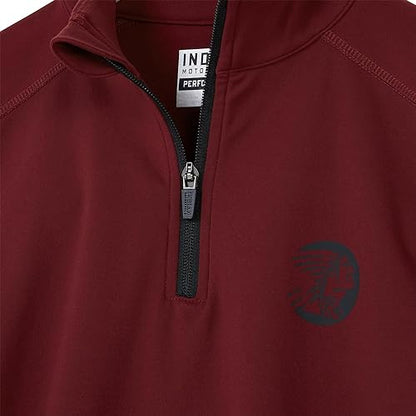Indian Motorcycle Women's Sleeve Print Athlete Quarter Zip, Port - S - 283343002