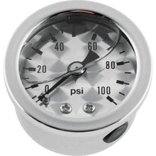 Bikers Choice 0-100 PSI Oil Pressure Gauge Engine Turned Face SS Bezel Liquid Filled Universal Cstm
