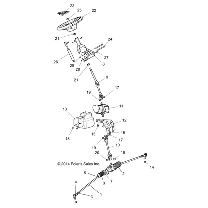 Polaris RZR Electric Power Steering (EPS) Assembly, 1.5 Tooth, Genuine OEM Part 2414739, Qty 1