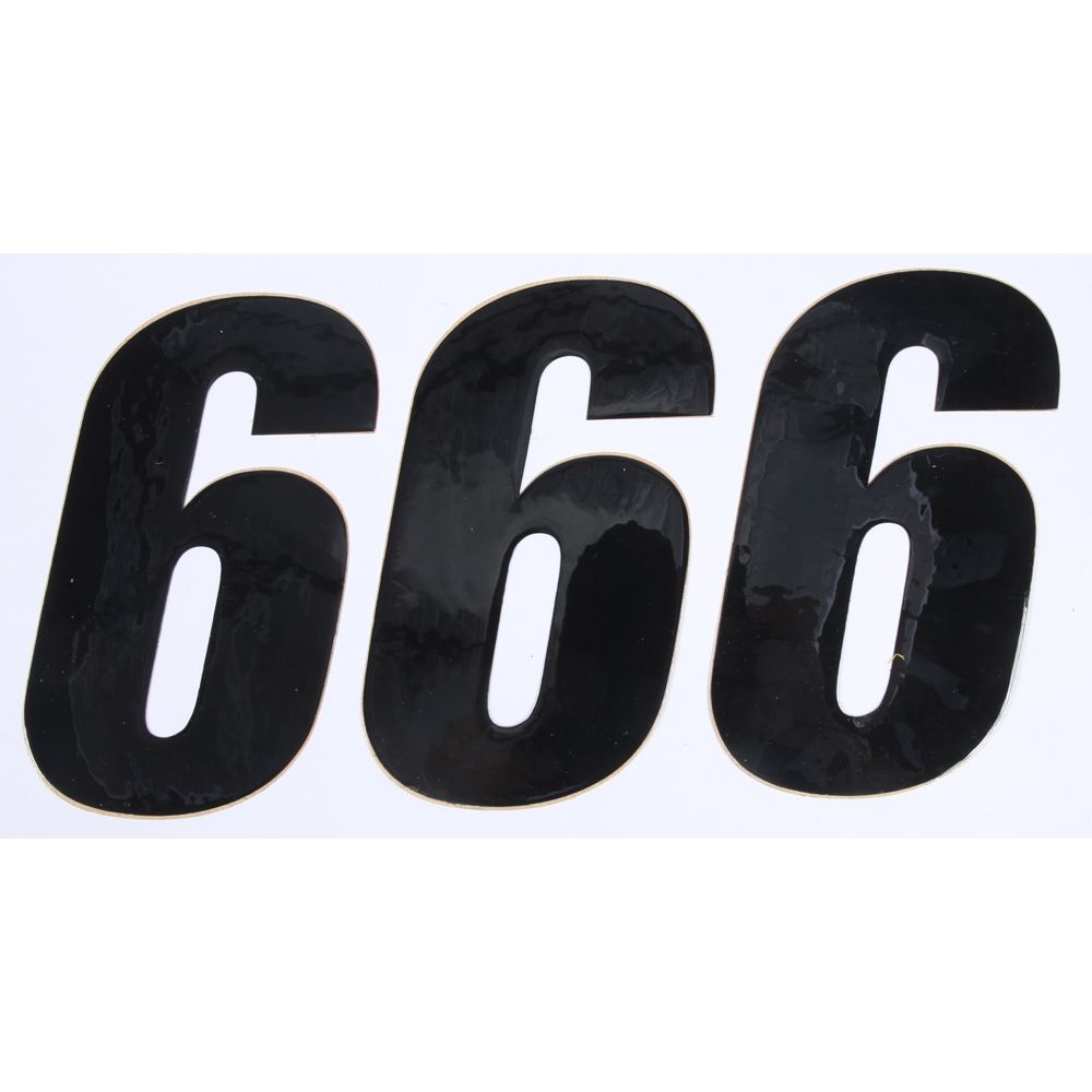 Number 6 Black 6" 3/Pk