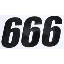 Number 6 Black 6" 3/Pk