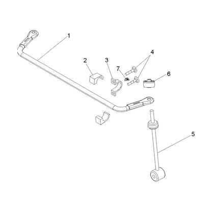 Polaris Ranger Stabilizer Bar, Medium Gloss Medium Gloss Black, Genuine OEM Part 1016615-067, Qty 1
