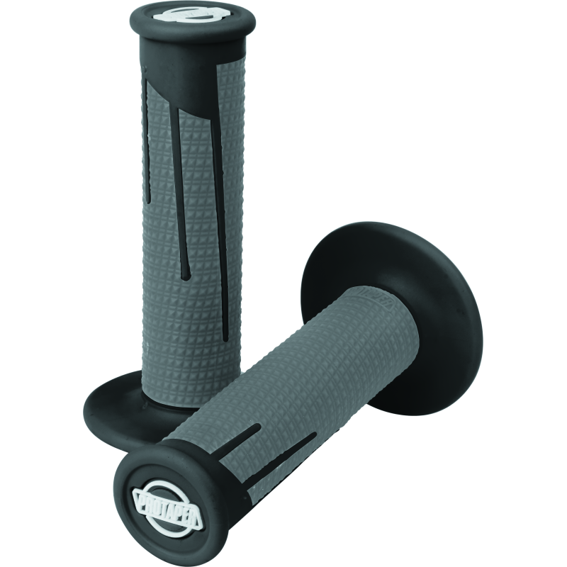 ProTaper Full Diamond Clamp-On Grips - Black/Dark Gray