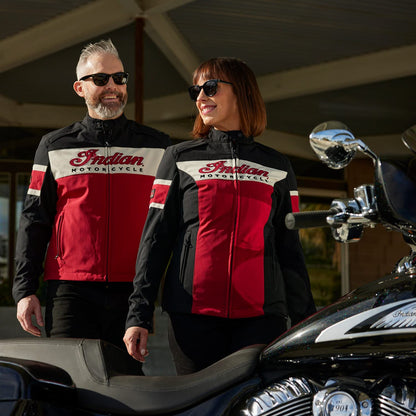 Indian Motorcycle Men's Madison Jacket in Red with Classic Riding Style