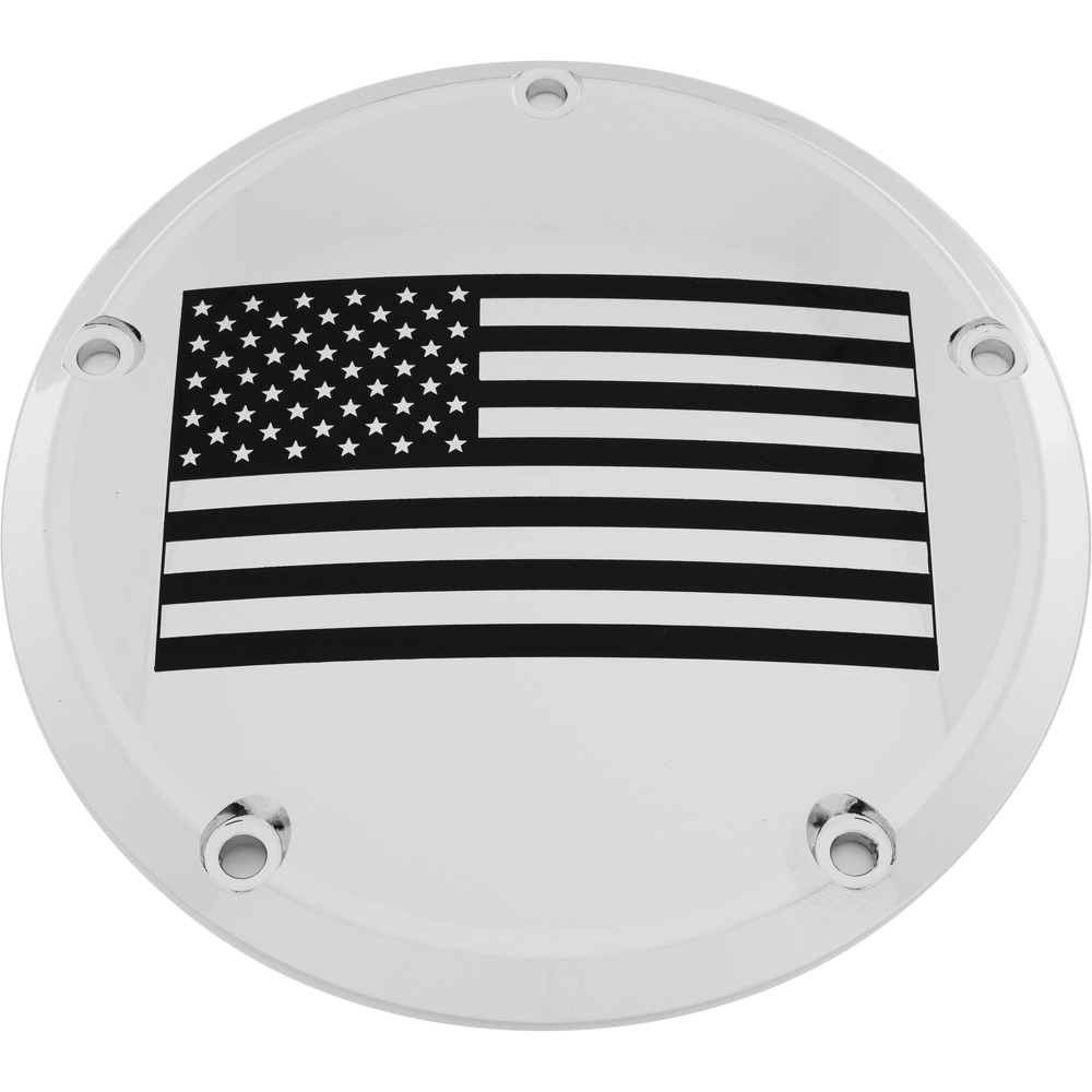 6   M8 Softail Derby Cover American Flag Chrome