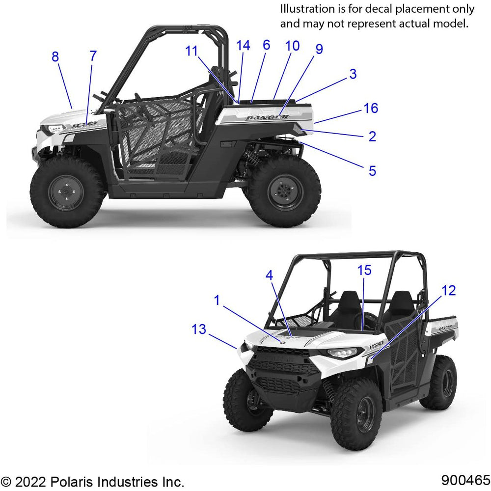 
                      
                        Polaris Ranger Hood Side Decal, Right, Genuine OEM Part 7191002, Qty 1
                      
                    